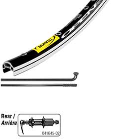 Wheel Shop,  Mavic Open Elite Noir/ Shimano Tiagra HB-RS400 Noir,  Roue