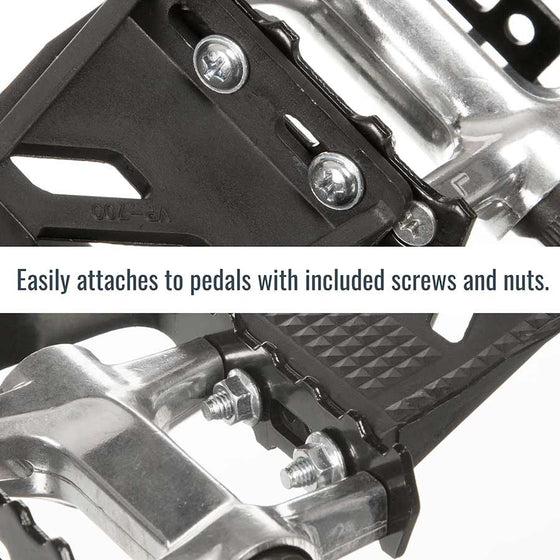 EVO,  Cales-pieds doubles sans courroie,  Noir