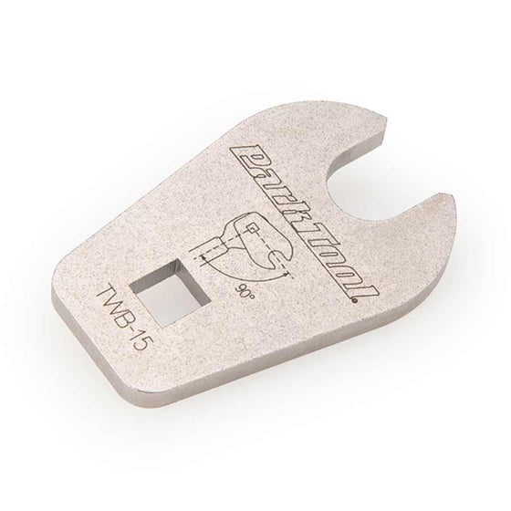 Park Tool,  TWB-15,  Clé à pédales 15mm avec prise 3/8'' pour clé dynamométrique