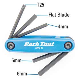 Park Tool,  AWS-9.2,  Tournevis et clés hexagonales repliables