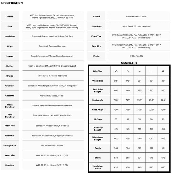 Bombtrack,  Beyond 1,  Vélo cyclotourisme