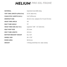  Radio Raceline,  Helium Pro XXL,  Cadre de BMX