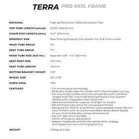 Radio Raceline,  Terra Disc Pro XXXL,  Cadre de BMX