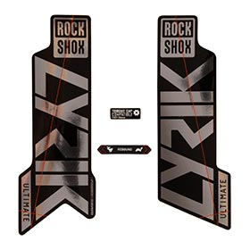 Rockshox,  Autocollants Lyrik Ultimate,  Cuivre mat pour jambage Noir Lustré