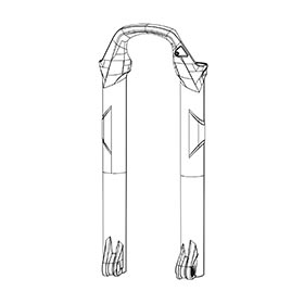 RockShox,  Jambage pour SID/RBA 2927+ DFBLK