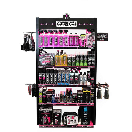Muc-Off,  Présentoir de sol double Premium complet (241 et 242)